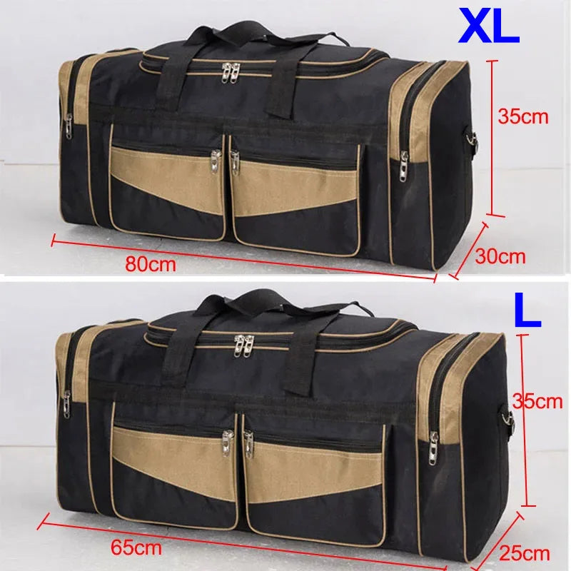 Blue XL travel bag by Corporación Turística for luggage, gym, and fitness gear, with sturdy handles and spacious interior.