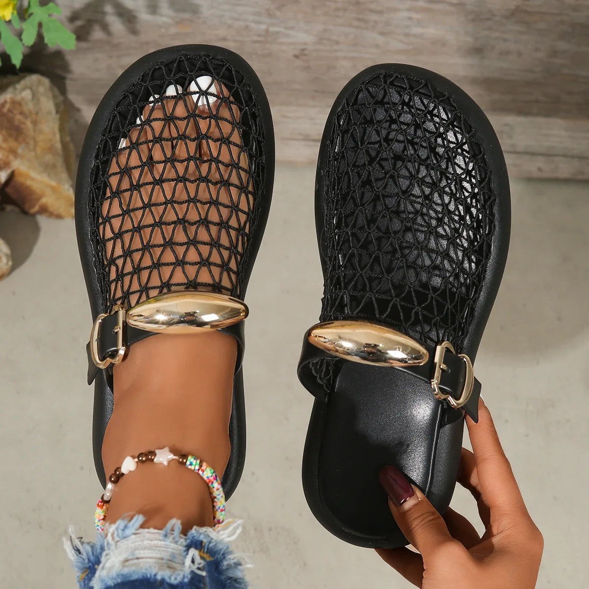 Luxurious open-toe beach sandals from Corporación Turística in brown, featuring a stylish pointed design for summer comfort