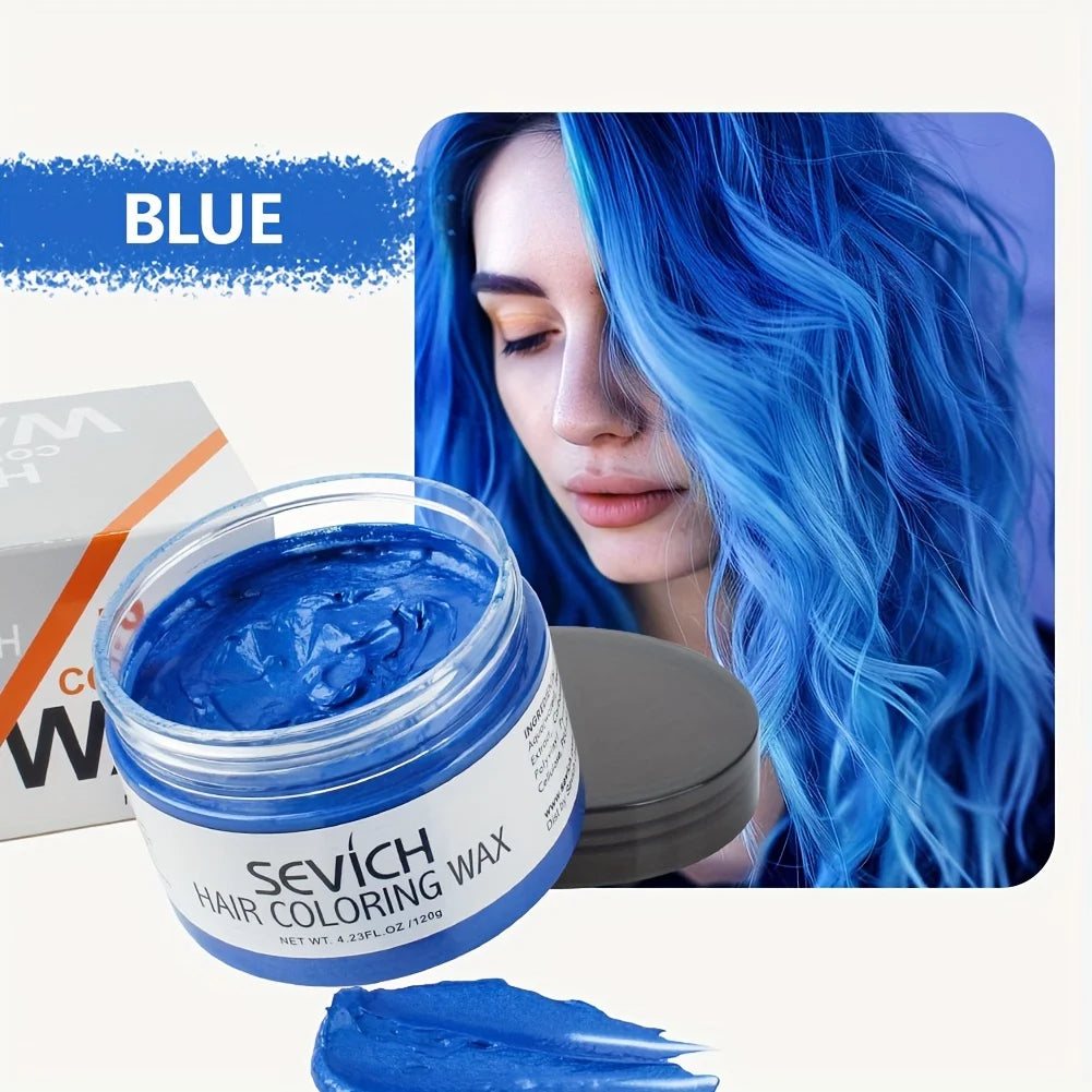 Brown temporary hair wax kit for men by Corporación Turística, shown in 120g container with hair product packaging.