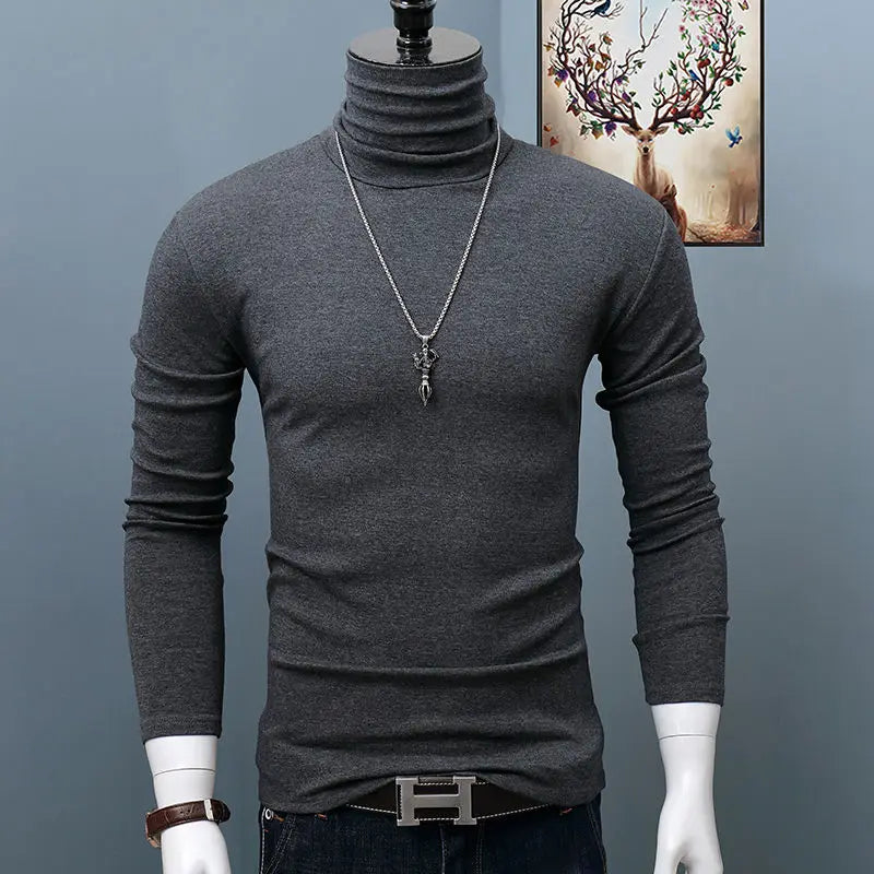 Corporación Turística burgundy classic turtleneck shirt for autumn and winter, lightweight and suitable for 50-57kg.