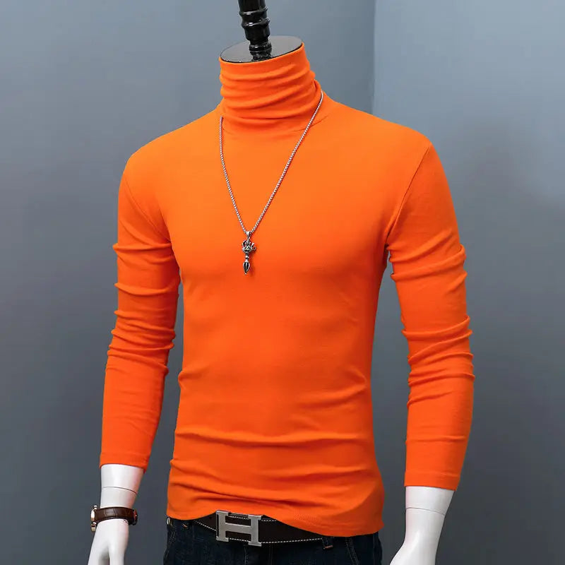 Classic burgundy turtleneck sweater for autumn and winter by Corporación Turística, featuring a cozy fit and warm knit fabric.