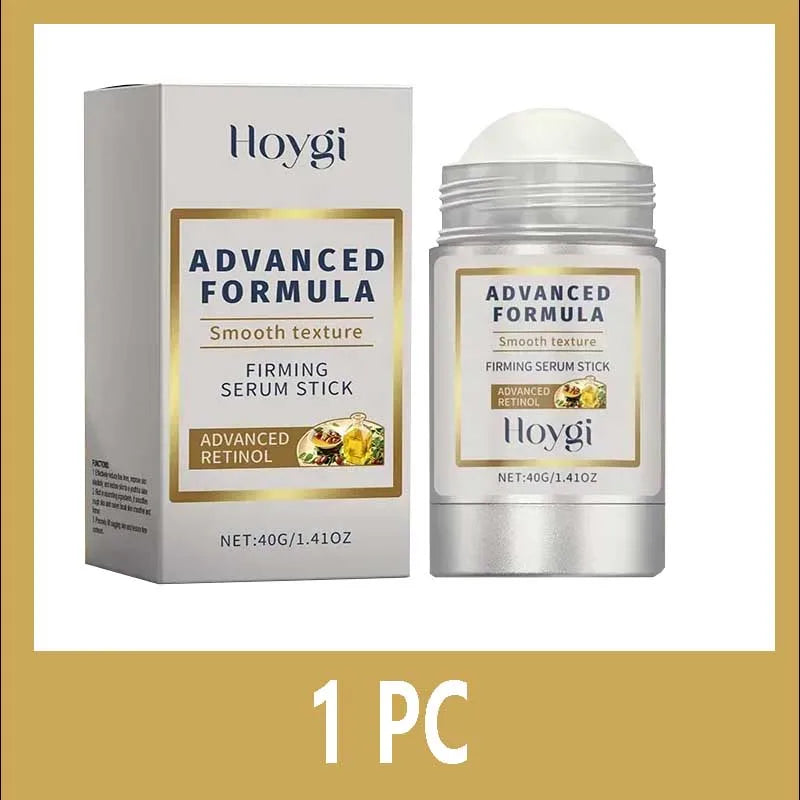 Retinol and hyaluronic acid anti-wrinkle bar by Corporación Turística, showing the product's packaging and texture.