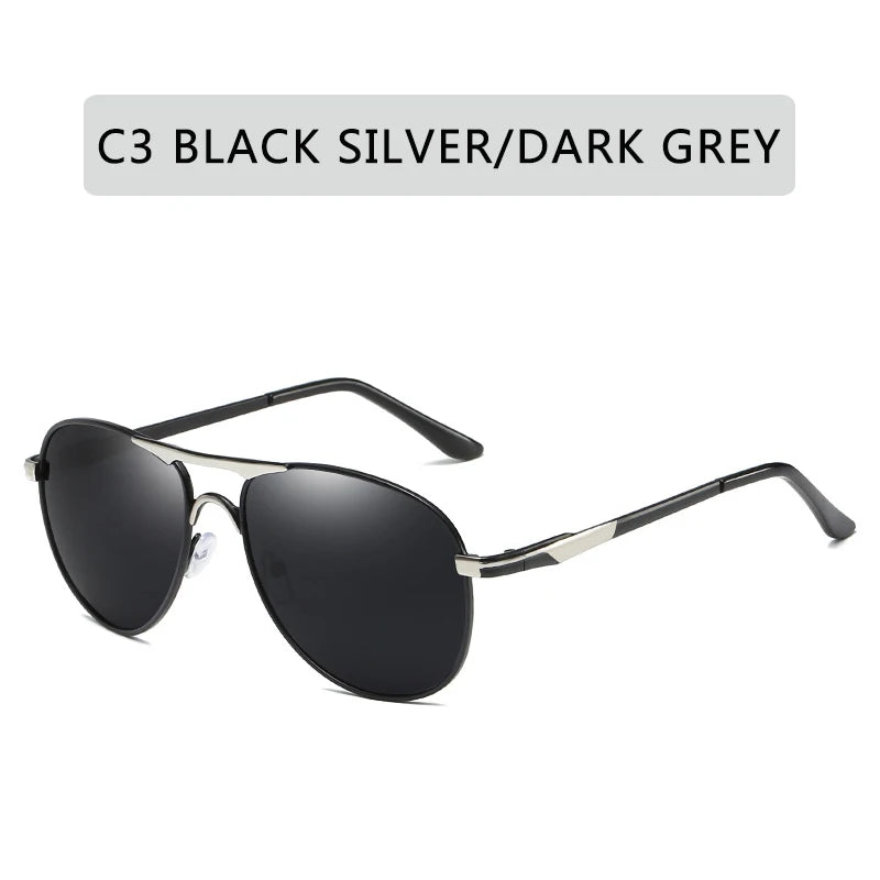 Classic polarized sunglasses for men by Corporación Turística, featuring dark lenses and a stylish frame.