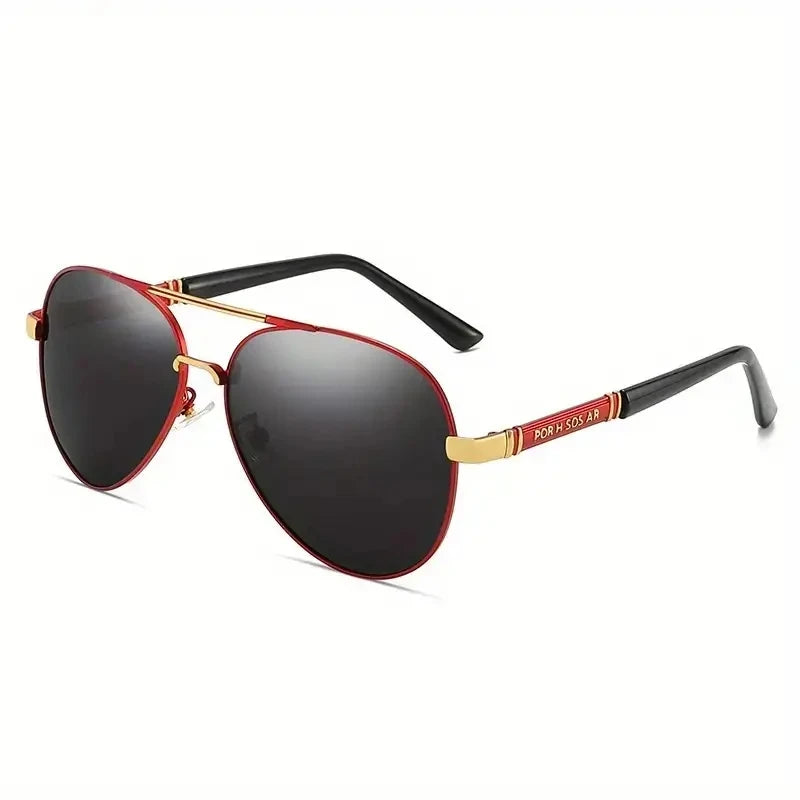 Polarized men's sunglasses with metal frame from Corporación Turística, featuring sleek design and UV protection.