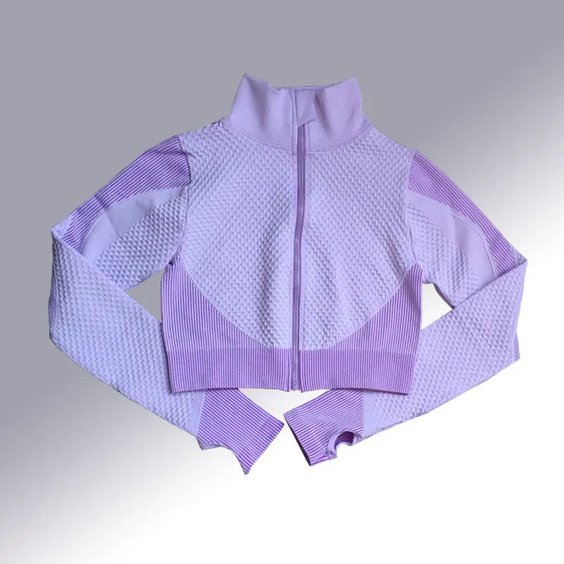 Lavender women's sportswear yoga set by Corporación Turística, two-piece workout outfit with comfortable fit for active wear.