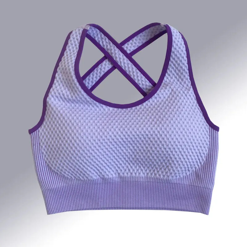 Lavender women's sportswear yoga set by Corporación Turística, two-piece athletic outfit for active fitness and yoga sessions.