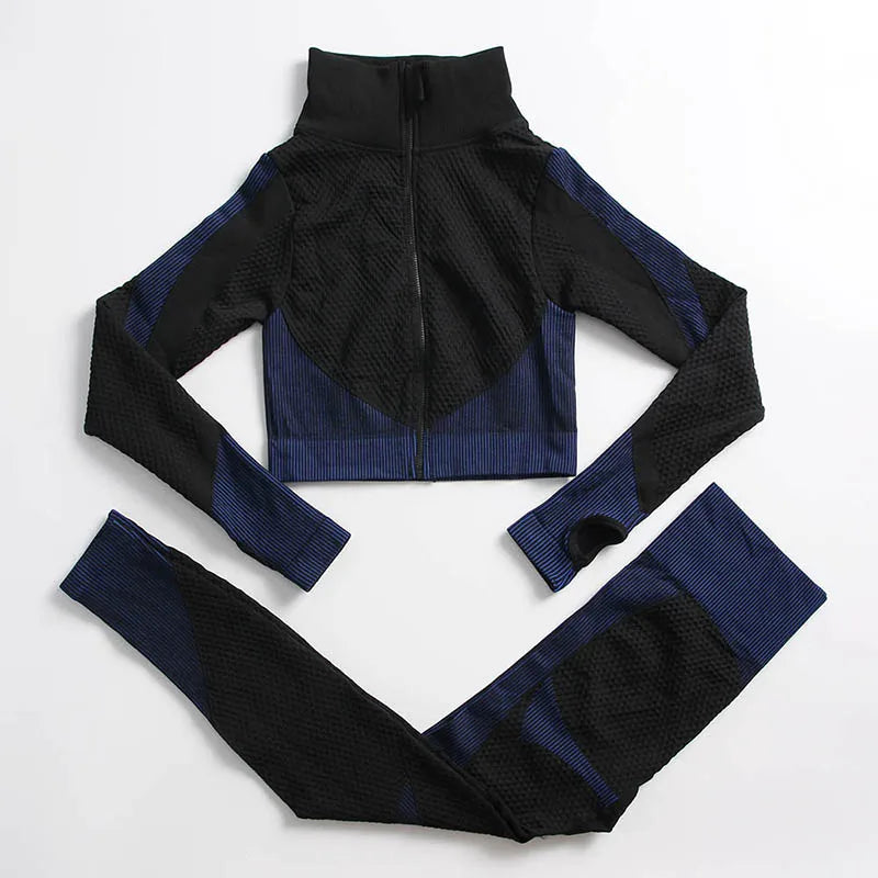 Lavender women's sportswear yoga set by Corporación Turística, two-piece athletic outfit for exercise and active wear.