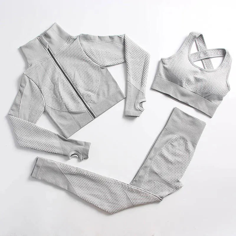 Lavender women's sportswear yoga set by Corporación Turística, two-piece athletic outfit with comfortable fit for active wear.