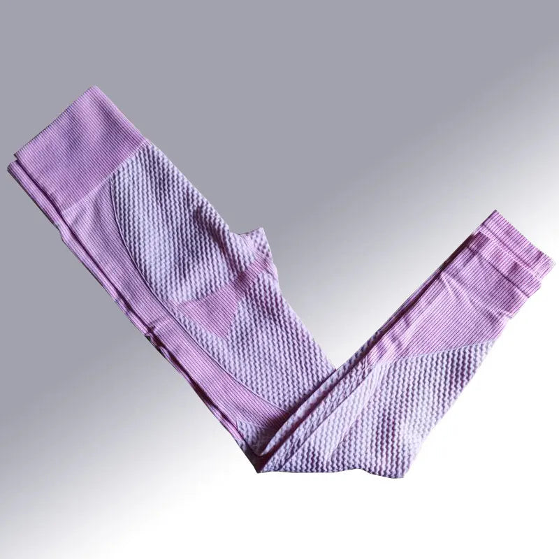 Lavender women's sportswear set by Corporación Turística, yoga activewear 2-piece ensemble, comfortable and stylish for exercise.