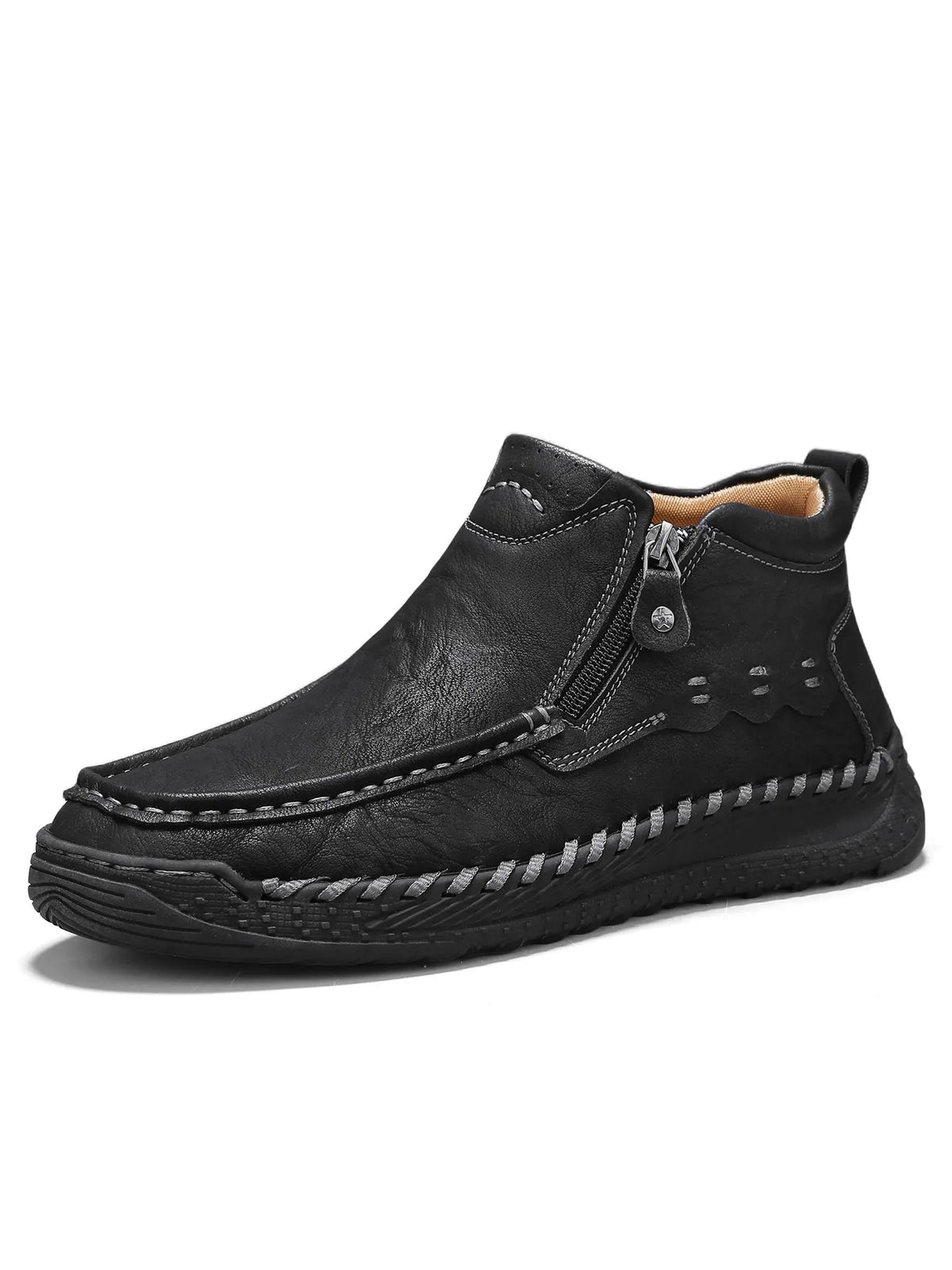 Camel-colored men's high fashion boots from Corporación Turística, featuring stylish design and casual sneaker-inspired details.
