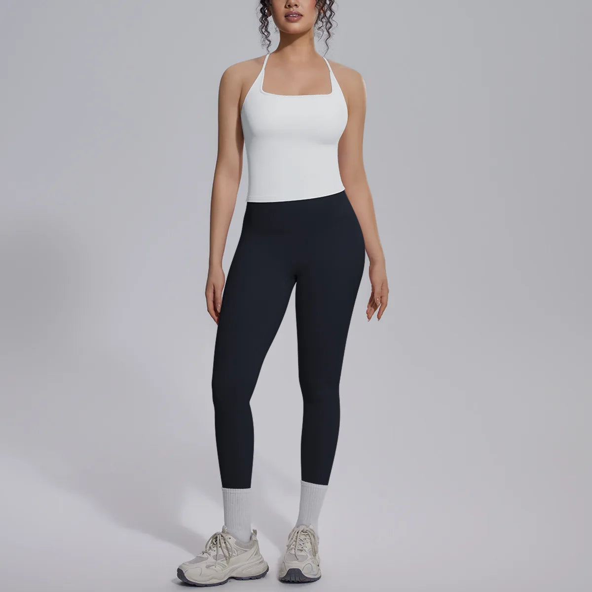 Green 2-piece yoga set for women by Corporación Turística, includes sports bra and leggings, designed for gym and active wear.