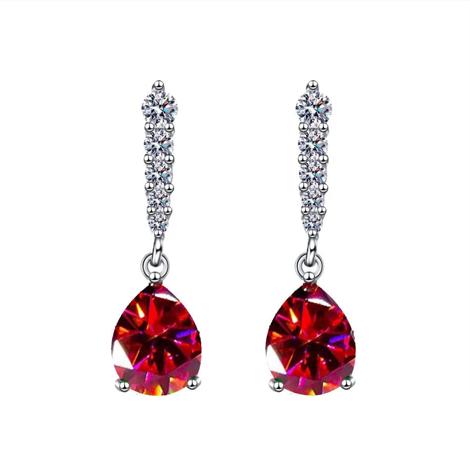 Elegant sterling silver earrings with sparkling AA-grade zirconia, featuring a sophisticated design for special occasions.
