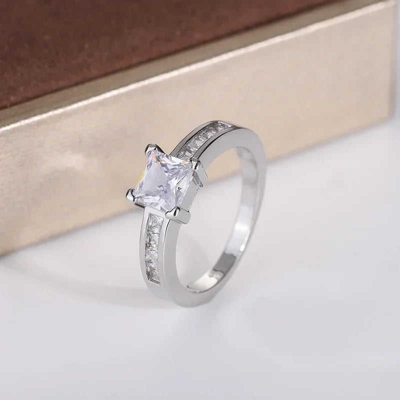 Sterling silver 925 ring with double row of cubic zirconia by Corporación Turística, featuring a elegant, sparkling design.