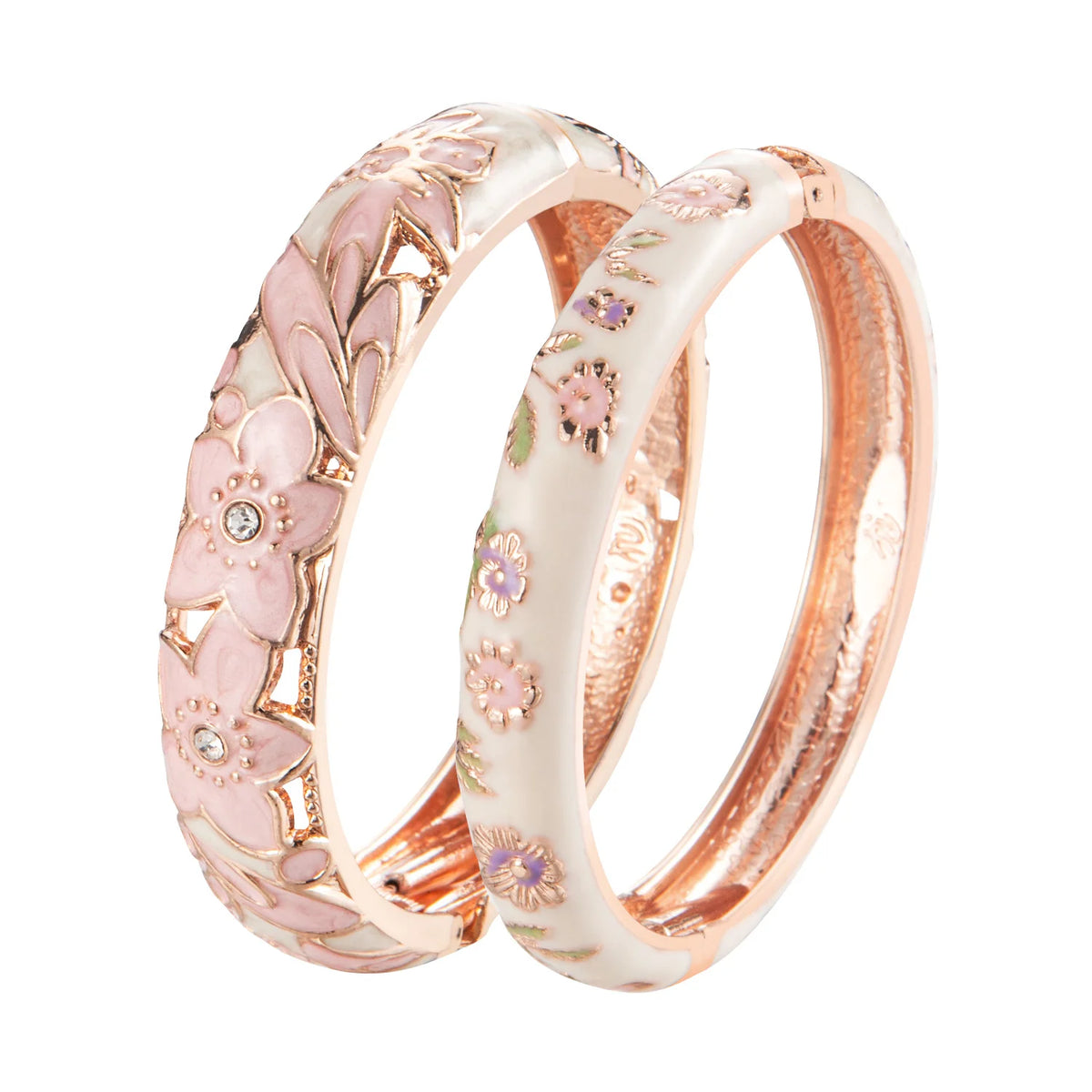 Doble esma bracelet set for women featuring layered silver-tone bangles with intricate design details.