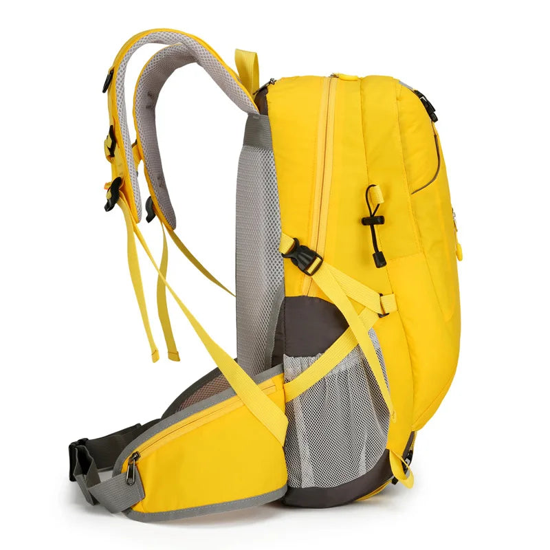 Outdoor hiking backpack by Corporación Turística, sturdy travel backpack with multiple compartments for outdoor adventures.