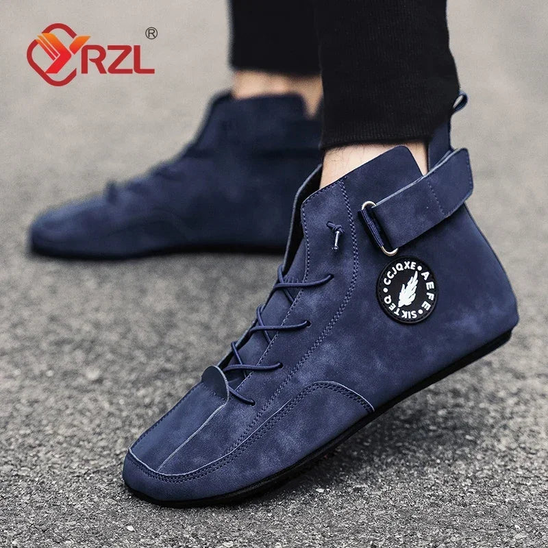 Dark blue YRZL men's casual slip-on shoes by Corporación Turística, featuring a comfortable, stylish design for everyday wear.