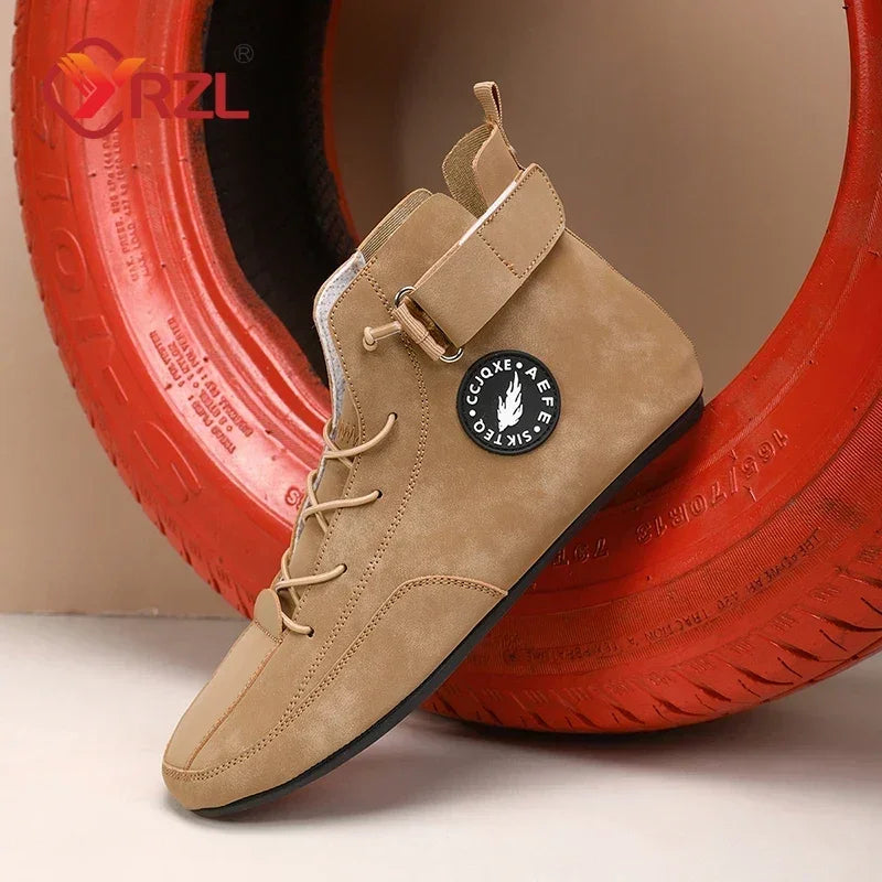 Dark blue YRZL men's casual slip-on shoes from Corporación Turística, featuring a comfortable design and anti-slip soles.
