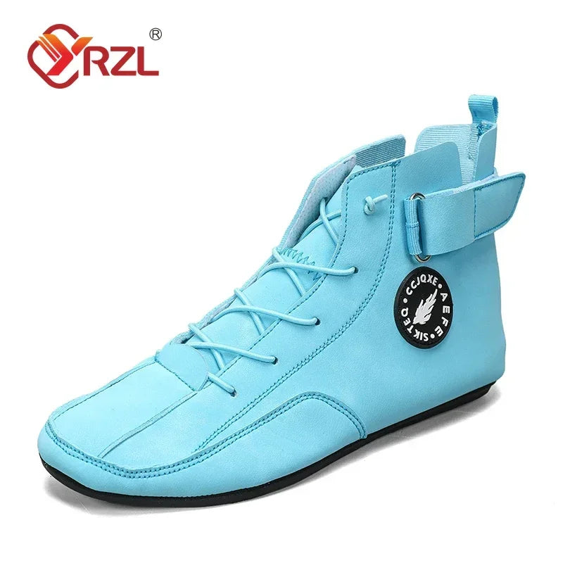 Dark blue YRZL men's casual shoes by Corporación Turística with slip-resistant soles, made for comfortable everyday wear.