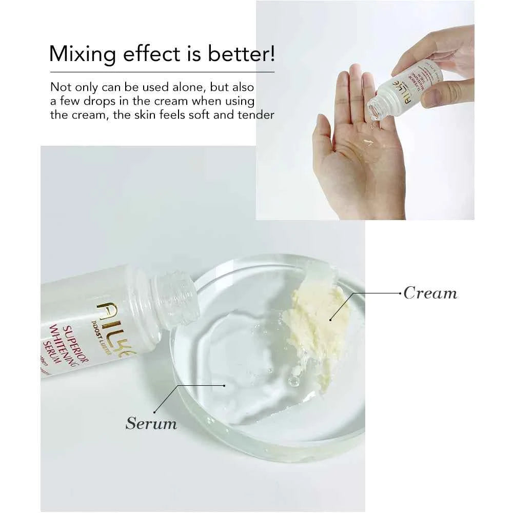 Crema facial Antiarrugas y Blanqueadora AILKE de Corporación Turística, con colágeno, en envase blanco y tapa azul.