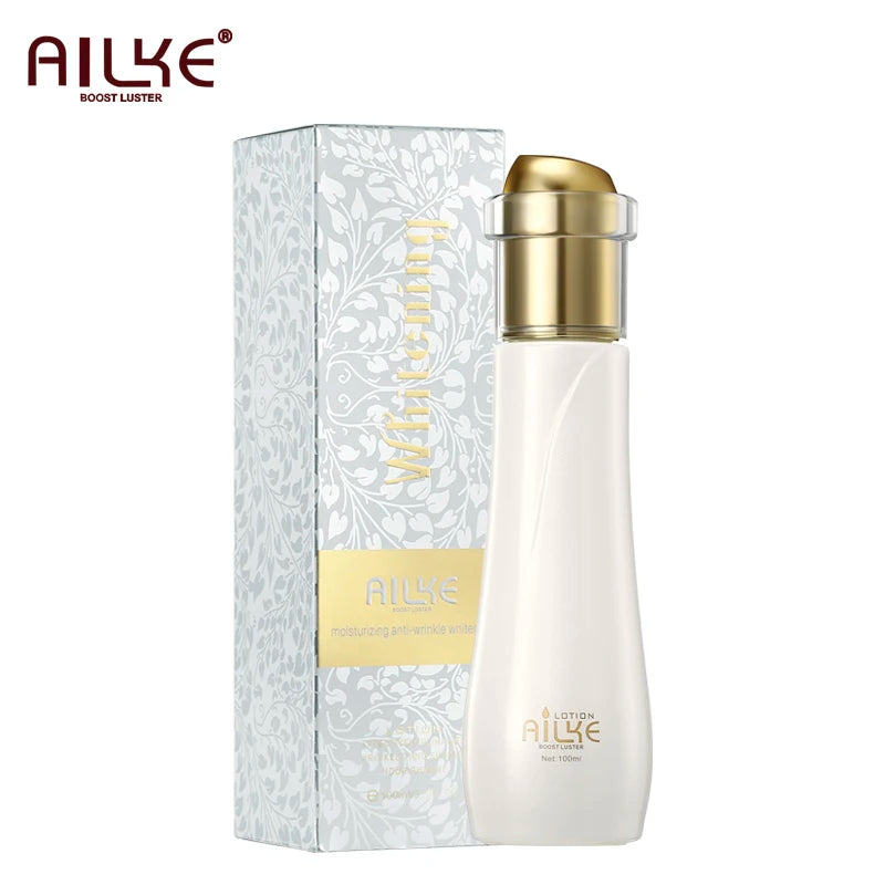 Corporaión Turística Crema Facial AILKE Day and Night anti-wrinkle and brightening cream with collagen, in a white jar.
