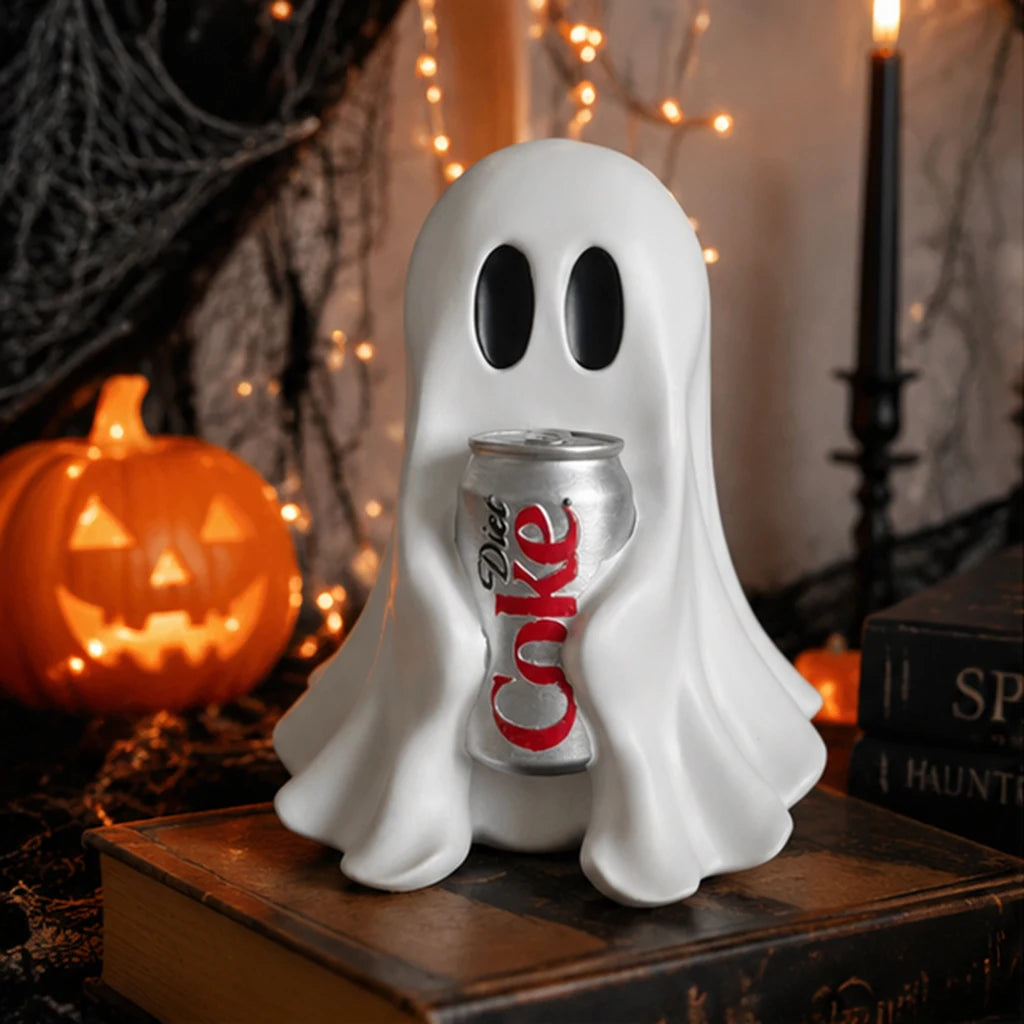 Divertida figura de estatua de fantasma en resina de 20 cm, decorativa y cómica para hogar, de la marca Corporación Turística.