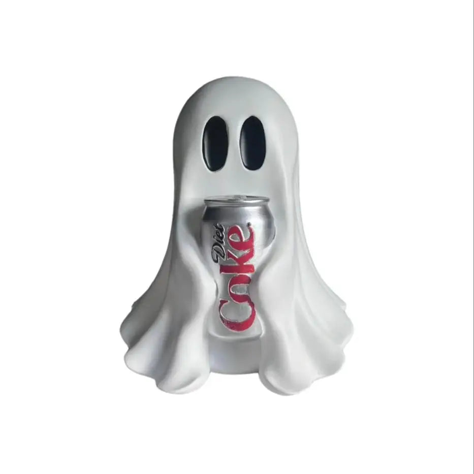 Funny ghost resin statue, 20 cm tall, decorative figure from Corporación Turística, perfect for humorous home decor.