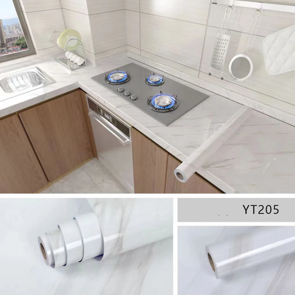 PVC wall sticker featuring a marble design, 40cm size, waterproof, self-adhesive decorative vinyl for wall decoration.