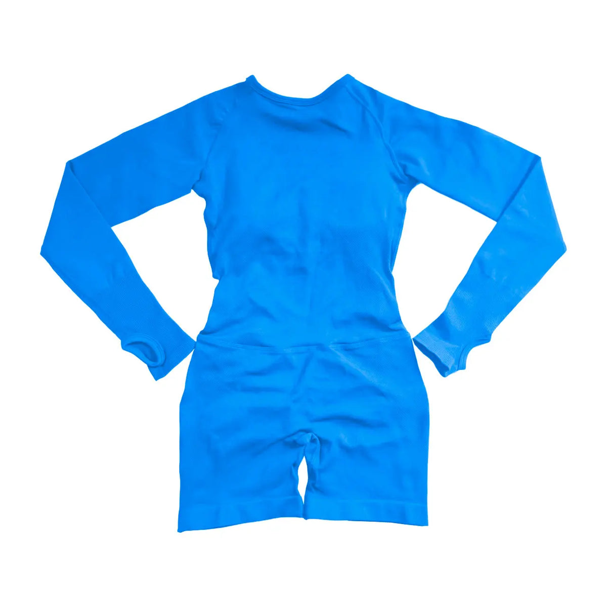Deep coffee-colored NCLAGEN Active long-sleeve women's sports jumpsuit by Corporación Turística, designed for active wear.