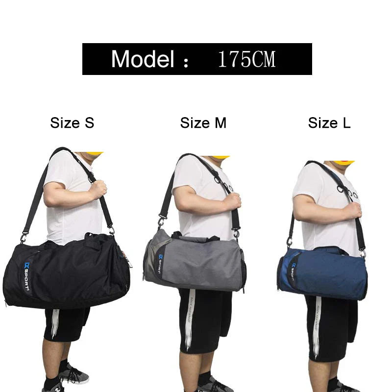 Large gym bag by Corporación Turística, deep grey fitness and sports bag with spacious main compartment and sturdy handles.
