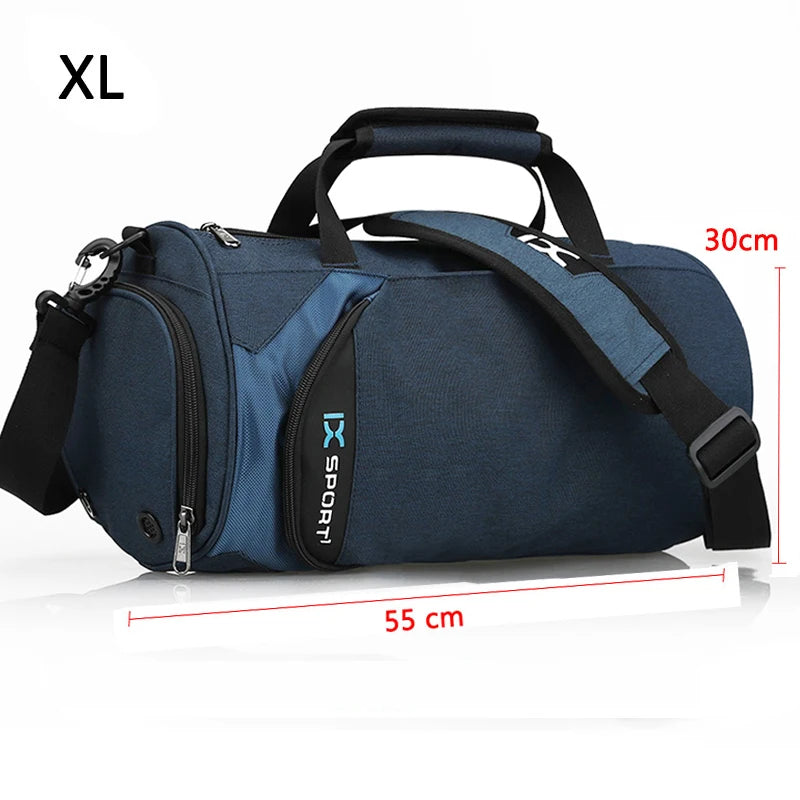 Deep grey large gym bag by Corporación Turística, spacious fitness and travel sports bag with multiple compartments.