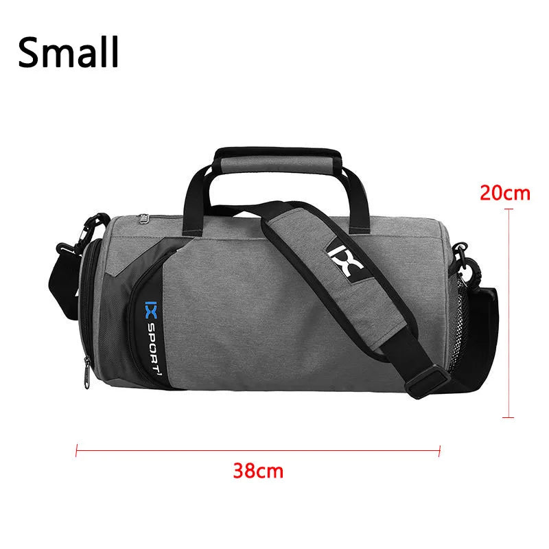 Deep grey large gym bag by Corporación Turística, spacious fitness and travel tote with sturdy handles and multiple compartments.