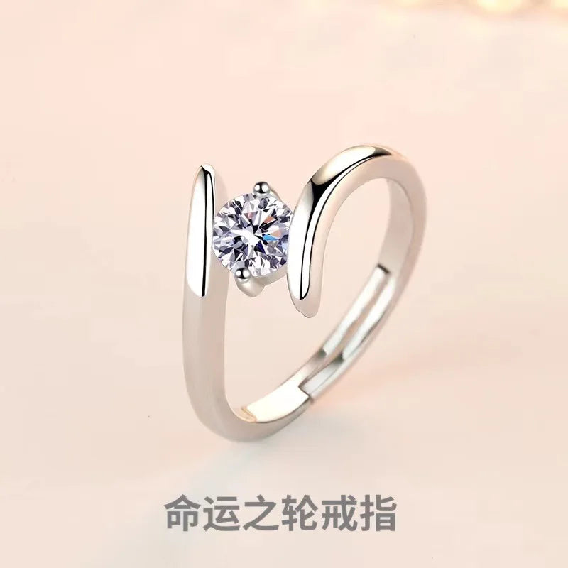 Sterling silver 925 ring with a simple cubic zirconia stone, elegant jewelry piece from Corporación Turística.