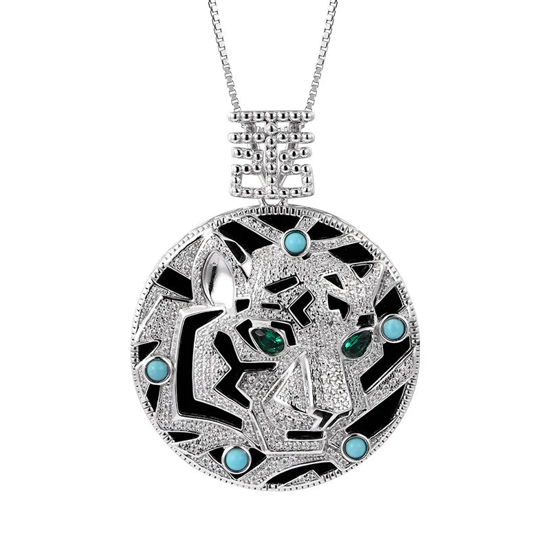 Sterling silver S925 pendant necklace for women featuring a modern, stylish design with intricate detailing.