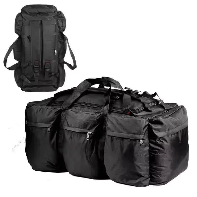 Tactical travel bag for 100L luggage, Corporación Turística backpack with multiple compartments and durable straps.