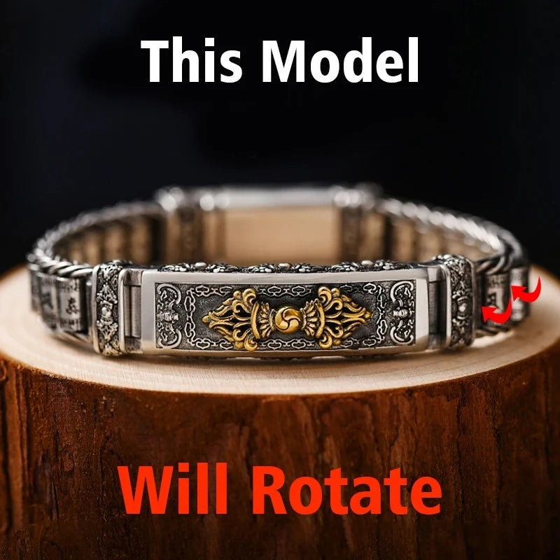 HX-pulsera para hombre de estilo de personalidad, muestra detalles del diseño y textura en color oscuro, de la marca Corporación Turística.
