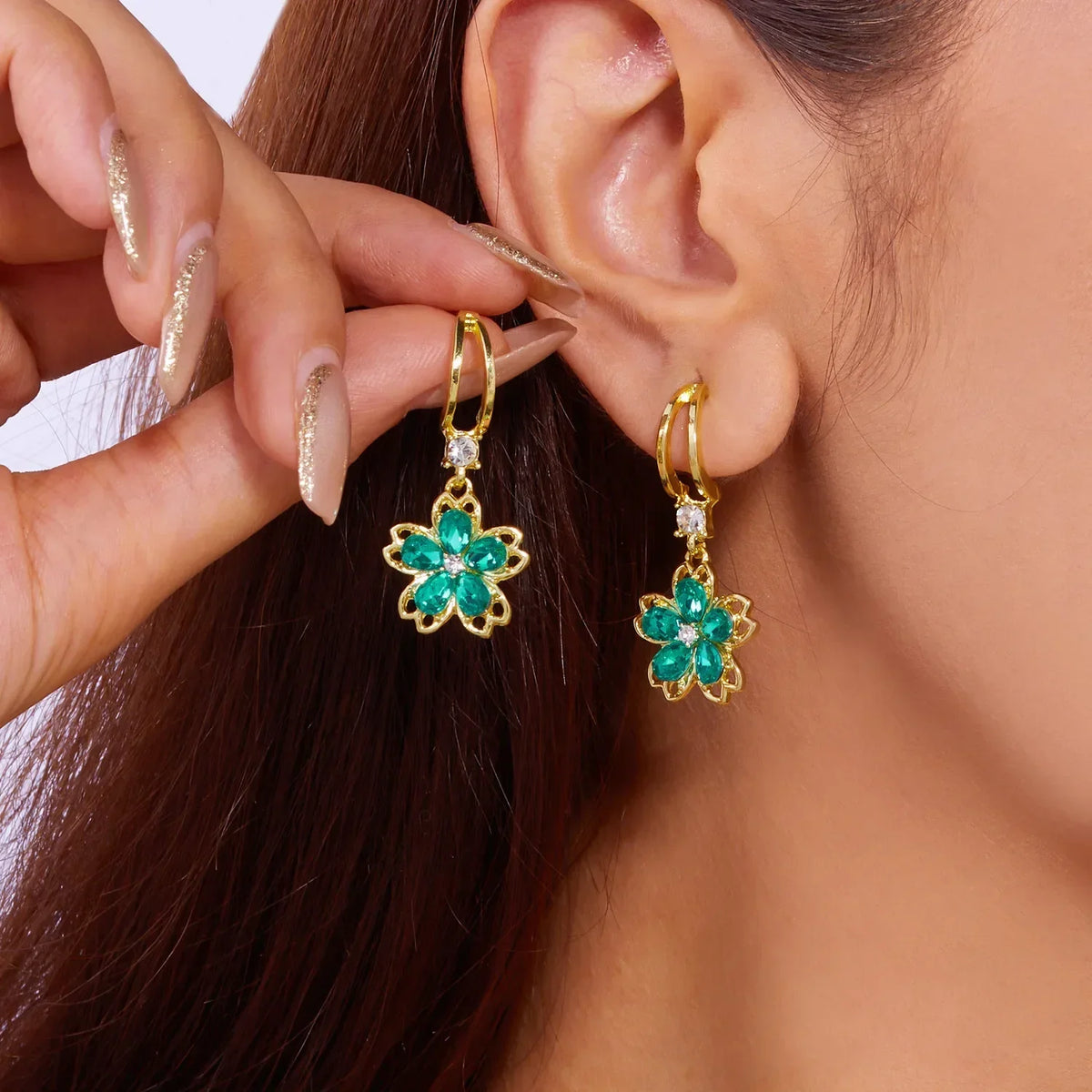 Long crystal drop tassel earrings featuring elegant dangling borla design, perfect for stylish accessories.