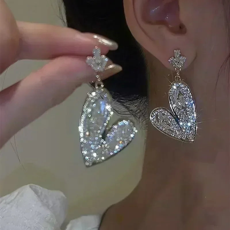 Gold leaf crystal earrings for women, featuring green crystal leaves and elegant design, perfect for stylish accessories.