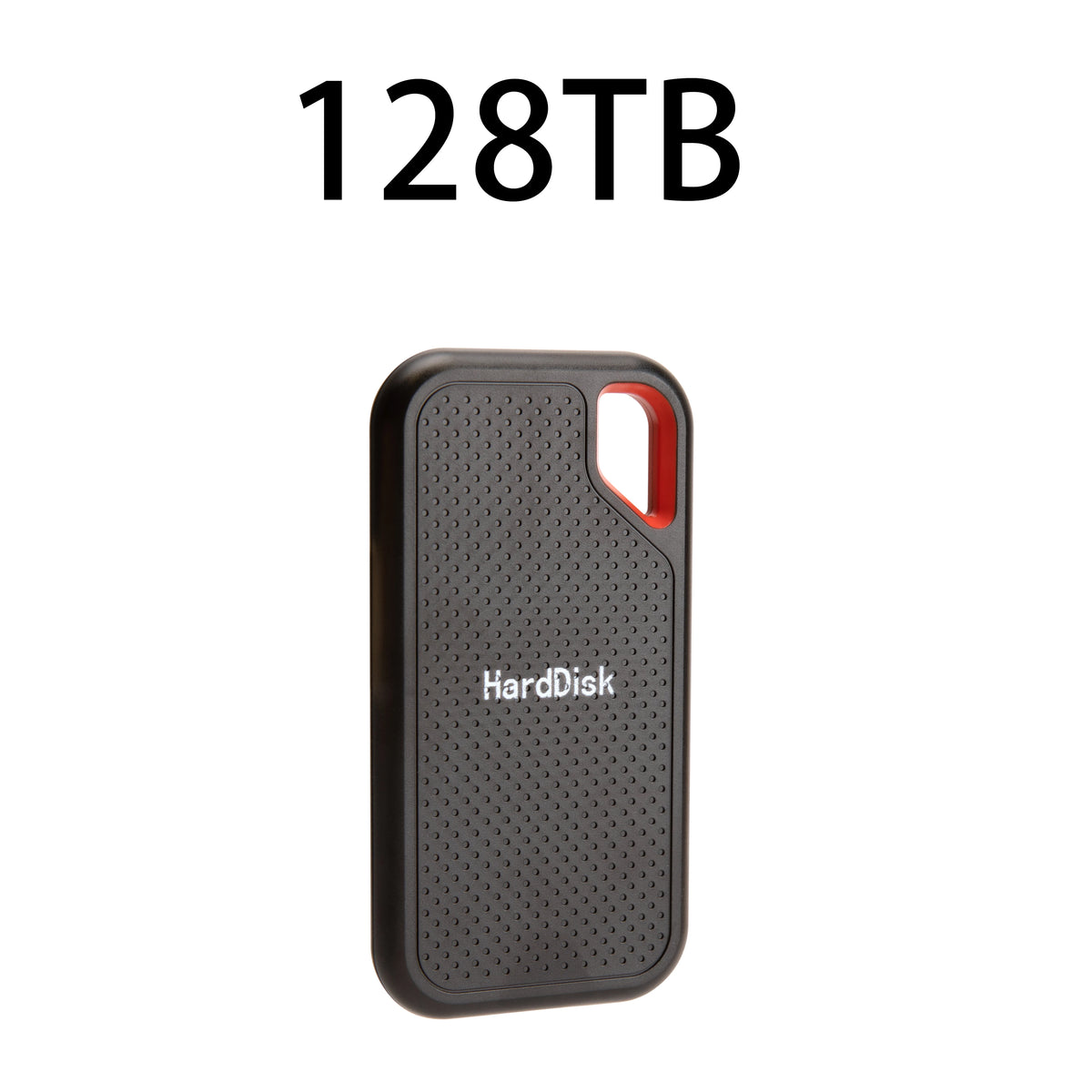 Portable SSD by Corporación Turística with 128TB capacity, USB 3.2, high performance, compact external solid state drive.