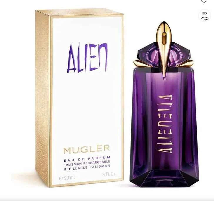 Mugler Alien Talisman Eau de Parfum 90ML refillable spray bottle, elegant design, from Corporación Turística.