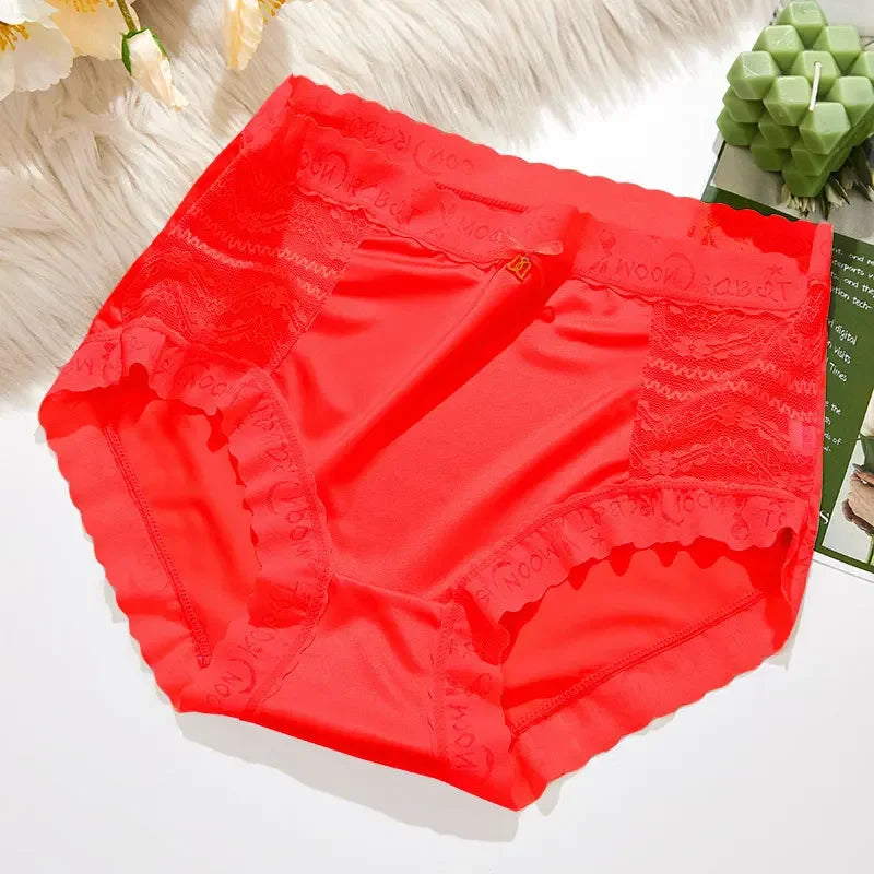 High-waisted lace panties for women by Corporación Turística, featuring seamless design in gray fabric.