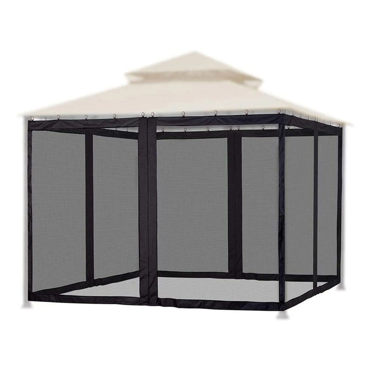 Durable 300x300cm garden mosquito net for patio or gazebo, made by Corporación Turística, with fine anti-insect mesh for outdoor use.