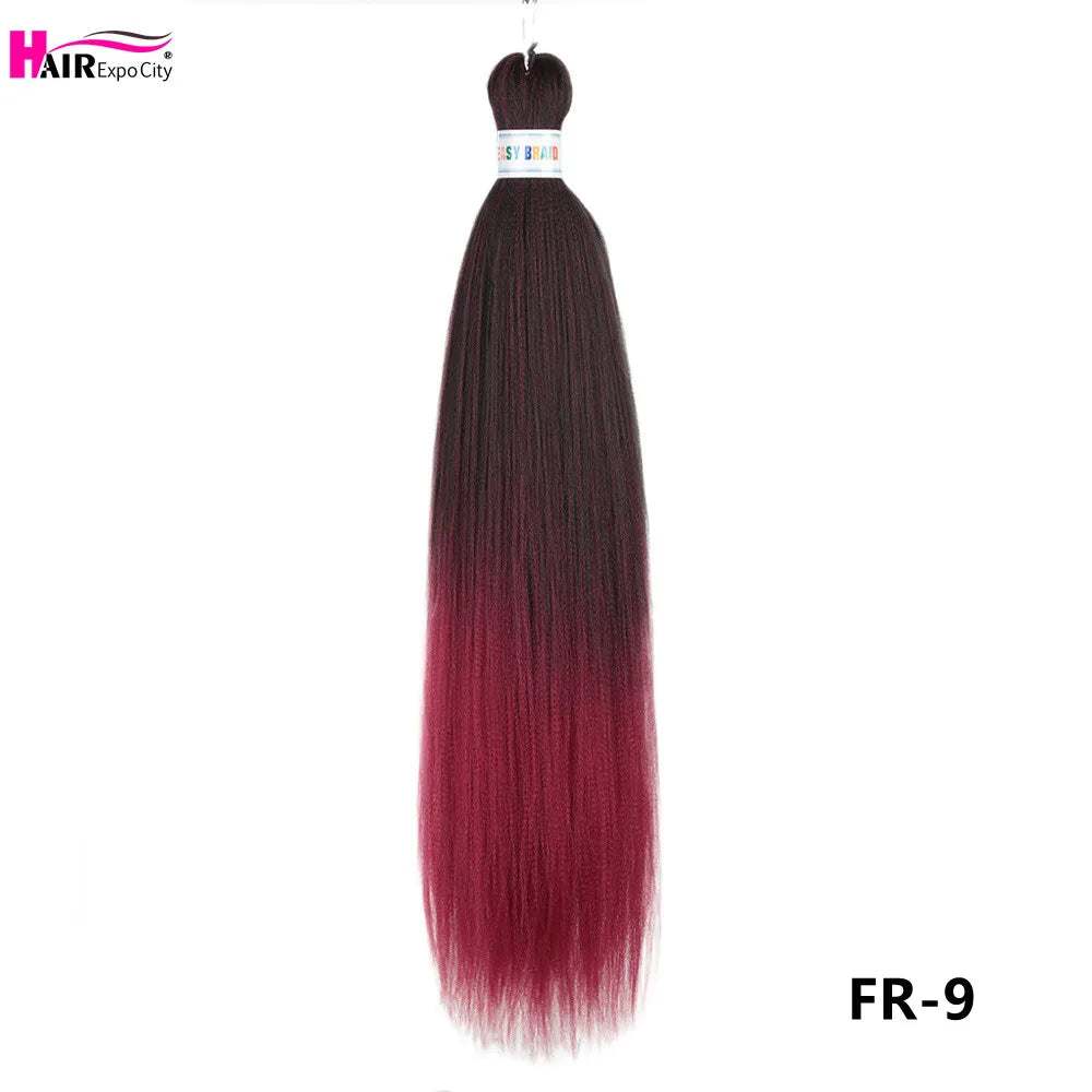 Synthetic 26-inch braid hair extensions by Corporación Turística, three units per lot, shown in natural black color.