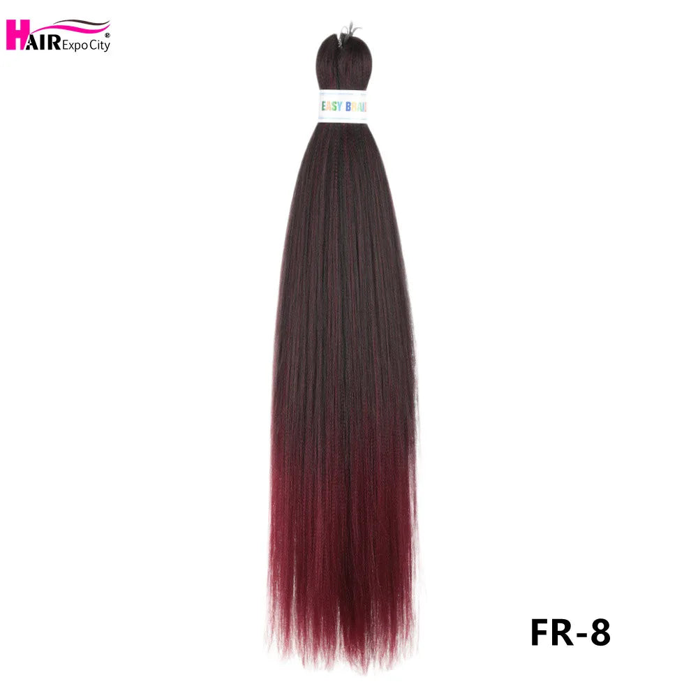 Synthetic 26-inch hair extensions by Corporación Turística, featuring braided trenzas in a set of three.