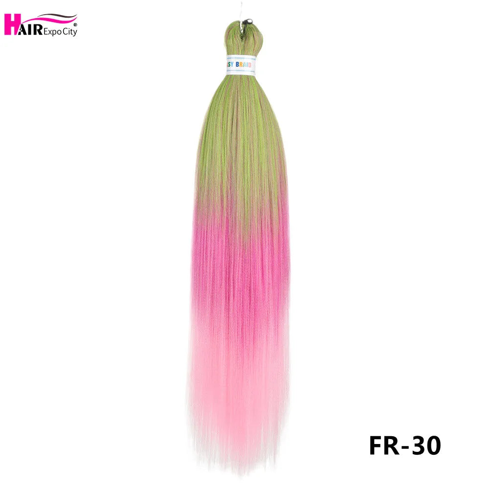 Artificial 26-inch synthetic hair extensions from Corporación Turística, featuring braided trenzas in a set of three.
