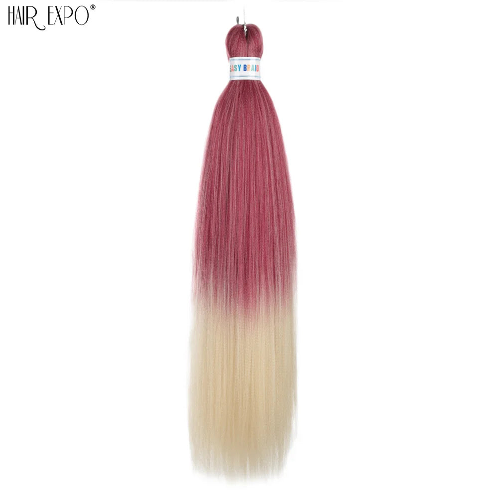 26-inch easy-trend hair extensions from Corporación Turística featuring green synthetic braids in a single pack.
