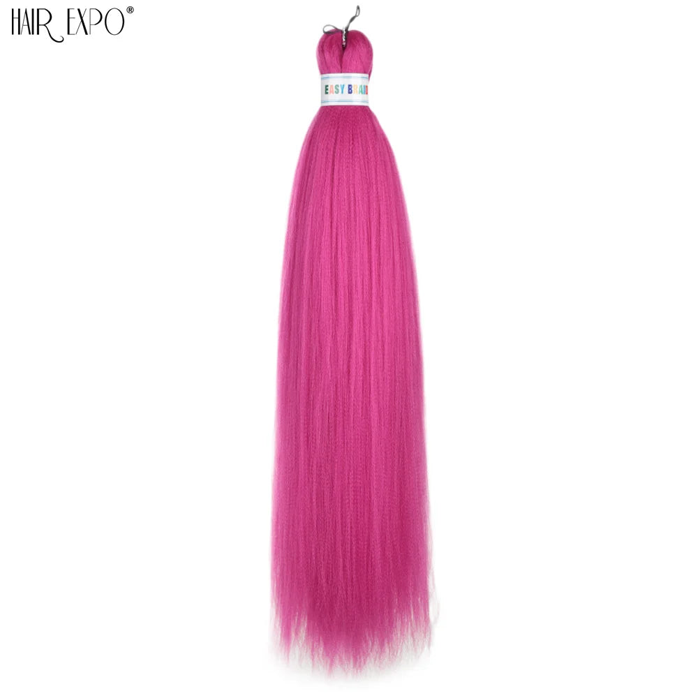 26-inch easy-trend hair extension braids from Corporación Turística, shown in vibrant green, ready for styling and wear
