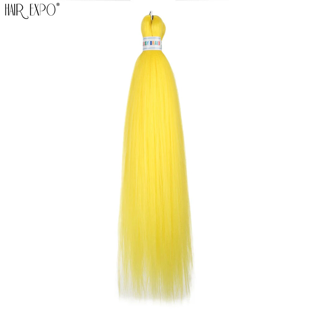 Easy 26-inch hair extensions with braids by Corporación Turística, featuring green synthetic hair in a single pack.