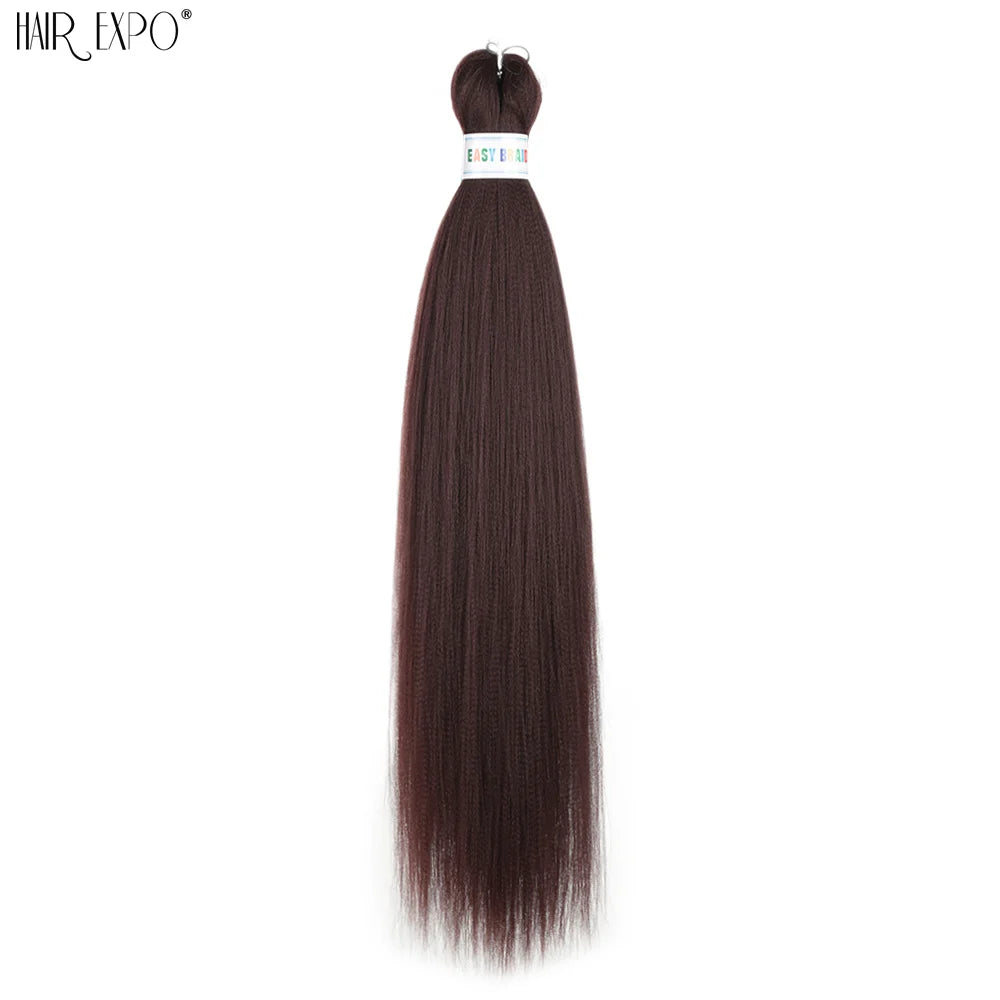 26-inch easy-trend hair extensions by Corporación Turística featuring natural-looking braided style in vibrant green color.