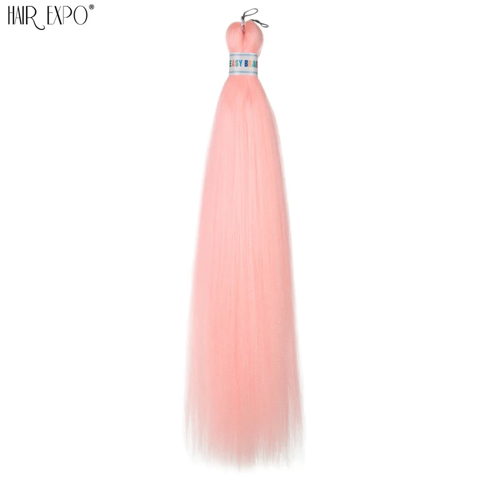 Easy 26-inch hair extensions by Corporación Turística featuring natural-looking braids in vibrant green color.