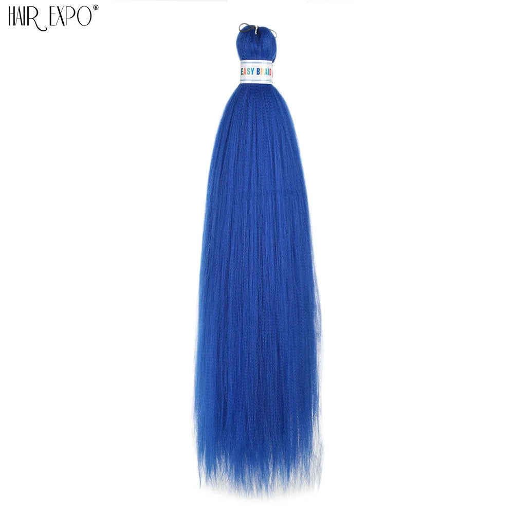 26-inch easy-trend hair extensions by Corporación Turística featuring natural-looking braids in vibrant green color.